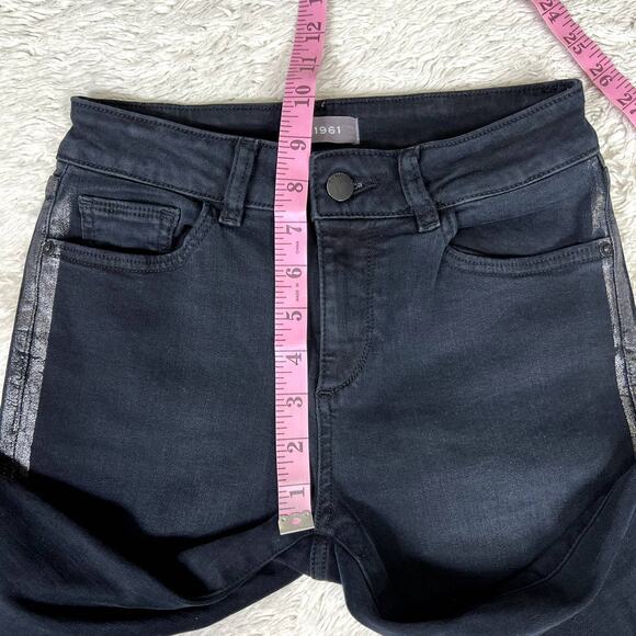 DL1961 Premium Denim Florence Crop Mid Rise Skinny Leg Denim Jean in Otis 24 - Picture 9 of 10